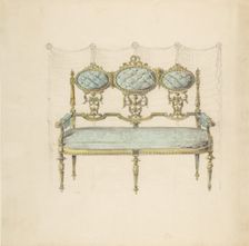 Design for a Settee, 19th century. Creator: Anon
