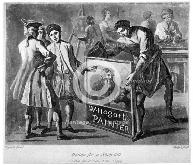 'Design for a shop-bill', 1799. Artist: M Merigot