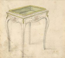 Design for a Small Hollow-topped Table, 19th century. Creator: Anon