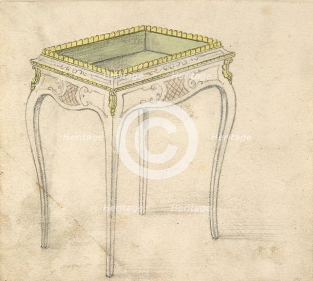 Design for a Small Hollow-topped Table, 19th century. Creator: Anon.