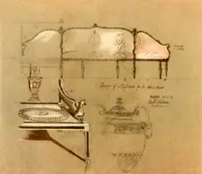 Design for a sofa, 1777, (1946). Creator: Robert Adam