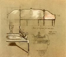 Design for a sofa, 1777, (1946). Creator: Robert Adam