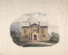 Design for a Tudoresque Villa, Elevation, 19th century. Creator: Anon