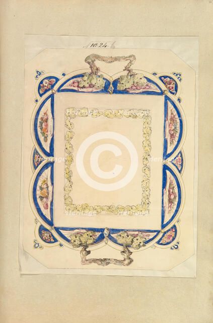 Design for a Two-Handled Platter, 1845-55. Creator: Alfred Crowquill.