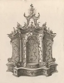 Design for a Tabernacle, Plate 1 from the series Tabernacle Printed ca. 1750-56. Creator: Franz Xavier Habermann