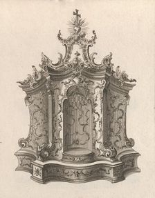 Design for a Tabernacle, Plate 1 from the series Tabernacle Printed ca. 1750-56. Creator: Franz Xavier Habermann