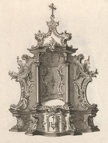 Design for a Tabernacle, Plate 2 from the series Tabernacle Printed ca. 1750-56. Creator: Franz Xavier Habermann