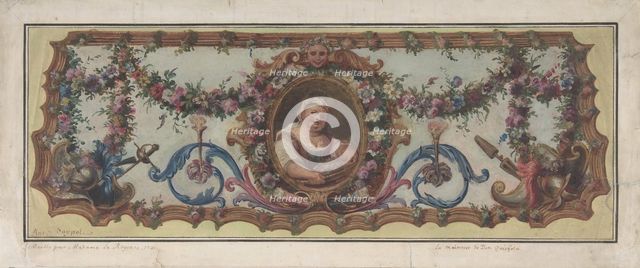 Design for a Tapestry Seat of a Sofa, 1721. Creator: Charles-Antoine Coypel.