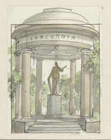 Design for a temple of concord, c.1752-c.1819. Creator: Unknown