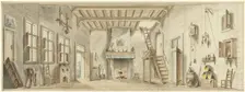 Design for a theater decor for the Flemish Opera Het Kapertje, 1782-1837. Creator: Pieter Bartholomeusz. Barbiers