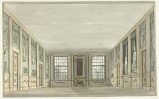 Design for a theater decor of an interior, 1779. Creator: Pieter Barbiers