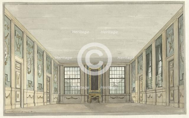 Design for a theater decor of an interior, 1779. Creator: Pieter Barbiers.
