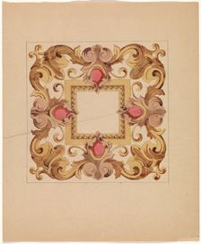 Design for a tile, c.1850. Creator: Anon
