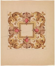 Design for a tile, c.1850. Creator: Anon