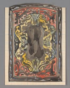 Design for a tiled tableau with lions, 1874-1945. Creator: Carel Adolph Lion Cachet