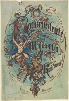 Design for a Title Page Sheet Music, 19th century. Creator: Anon