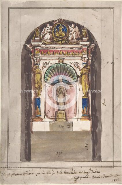 Design for a Tribune., ca. 1866. Creator: Anon.