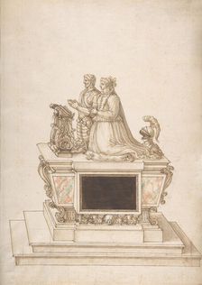 Design for a Triple Tomb, 16th century. Creator: Anon