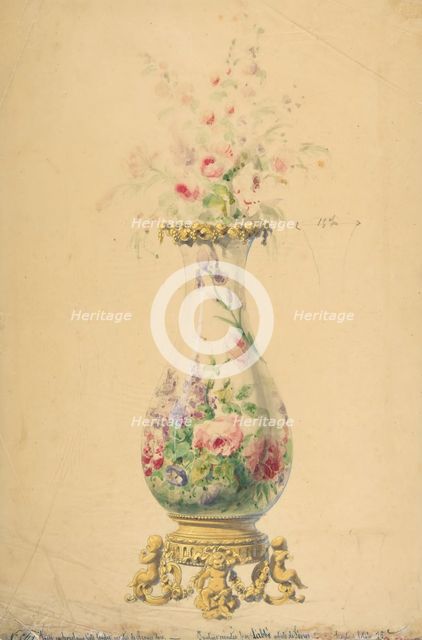 Design for a Vase, 19th century. Creator: Anon.