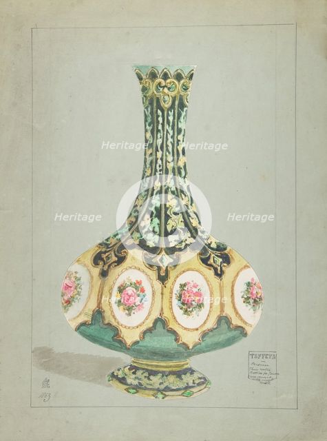 Design for a Vase, 19th century. Creator: Anon.
