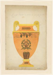 Design for a vase of Sèvres porcelain, c.1805-c.1815. Creator: Unknown