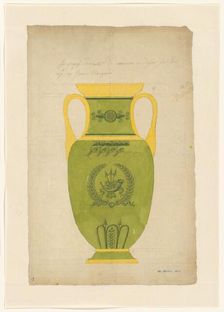Design for a vase of Sèvres porcelain, c.1805-c.1815. Creator: Unknown