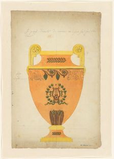 Design for a vase of Sèvres porcelain, c.1805-c.1815. Creator: Unknown