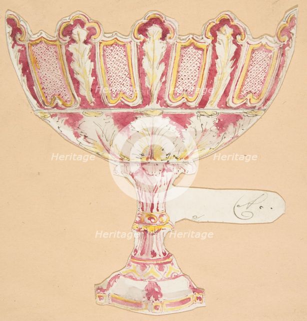 Design for a vessel, 19th century. Creator: Anon.