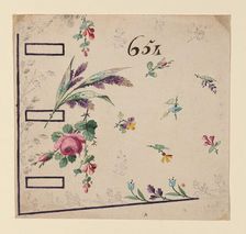 Design for a Waistcoat Corner, France, 1770-1810. Creator: Unknown