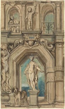 Design for a Wall Decoration [recto], 1640/1645. Creator: Jacob Jordaens