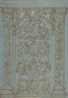 Design for a Wall Elevation with Grotesques, ca. 1540-70. Creator: Anon