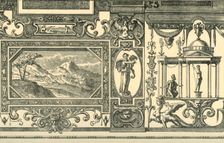 Design for a wall or ceiling decoration in the grotesque taste, 16th century, (1881). Creator: Unknown