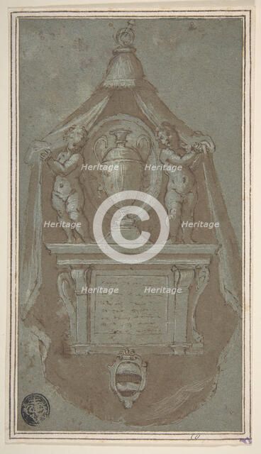 Design for a Wall Tomb, 1590-1610. Creator: Avanzino Nucci.