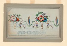 Design for a Woven or Embroidered Fabric, France, early 19th century. Creator: Unknown