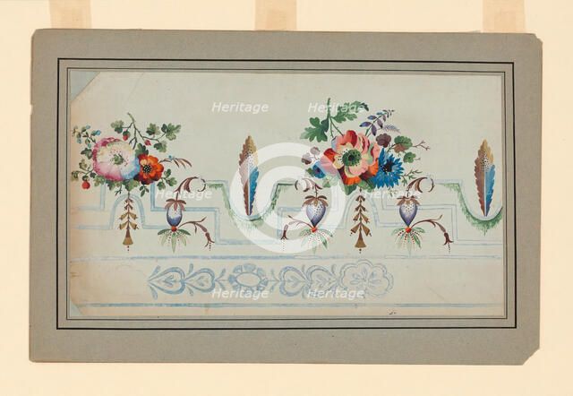 Design for a Woven or Embroidered Fabric, France, early 19th century. Creator: Unknown.