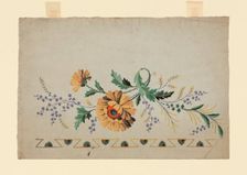 Design for a Woven, Printed or Embroidered Border, France, 18th/19th century. Creator: Unknown