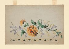Design for a Woven, Printed or Embroidered Border, France, 18th/19th century. Creator: Unknown