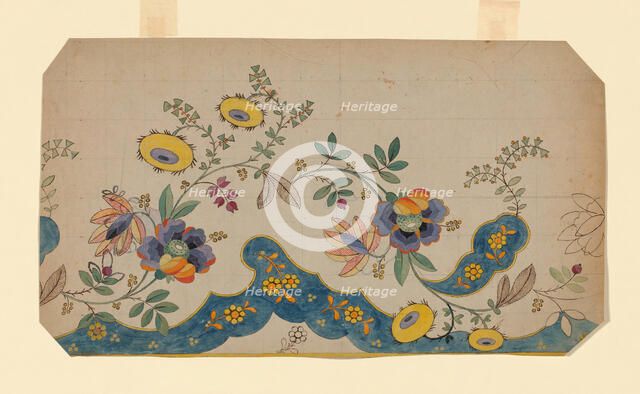 Design for a Woven, Printed or Embroidered Border, France, 18th/19th century. Creator: Unknown.