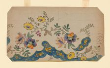 Design for a Woven, Printed or Embroidered Border, France, 18th/19th century. Creator: Unknown