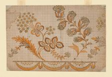 Design for a Woven Textile, France, 19th century. Creator: Unknown