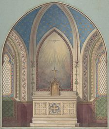 Design for Altar, Saint Clotilde, second half 19th century. Creators: Jules-Edmond-Charles Lachaise, Eugène-Pierre Gourdet