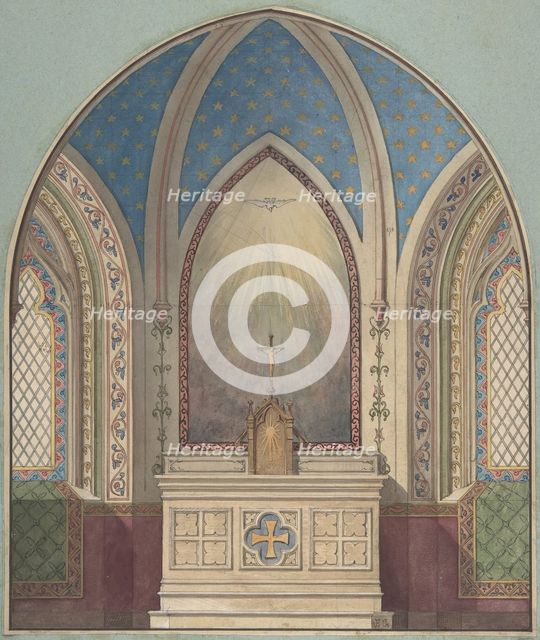Design for Altar, Saint Clotilde, second half 19th century. Creators: Jules-Edmond-Charles Lachaise, Eugène-Pierre Gourdet.