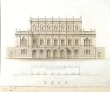 Design for alterations and additions to Burlington House, Piccadilly, Westminster, London..., 1867. Creator: Sydney Smirke