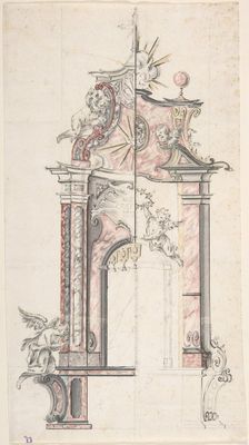 Design for an Altar with a Variant, 18th century. Creator: Attributed to Anonymous
