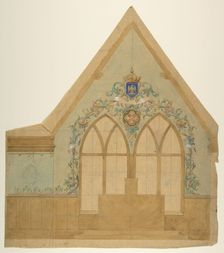 Design for an Altar Chapel, Farnborough, England, 1880-86. Creators: Jules-Edmond-Charles Lachaise, Eugène-Pierre Gourdet