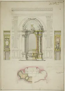 Design for an Altar in the Church of the Confraternity of Santissima Trinita, Turin, c.1734. Creator: Filippo Juvara