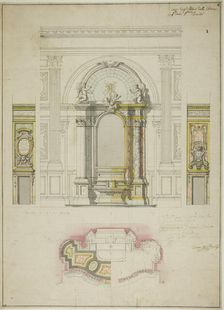 Design for an Altar in the Church of the Confraternity of Santissima Trinita, Turin, c.1734. Creator: Filippo Juvara