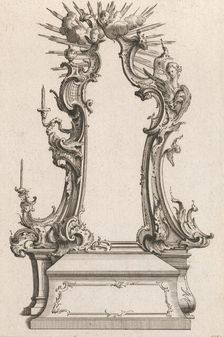 Design for an Altar, Plate 4 from an Untitled Series of Designs for Altars,..., Printed ca. 1750-56. Creator: Jacob Gottlieb Thelot