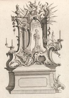 Design for an Altar, Plate 1 from an Untitled Series of Designs for Altars,..., Printed ca. 1750-56. Creator: Jacob Gottlieb Thelot