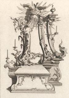Design for an Altar, Plate 2 from an Untitled Series of Designs for Altars,..., Printed ca. 1750-56. Creator: Jacob Gottlieb Thelot